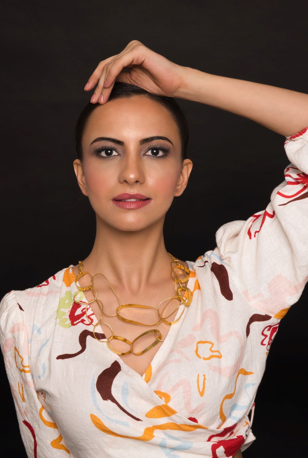 Valencia Gold Plated Maximal Necklace - QUEENS JEWELS