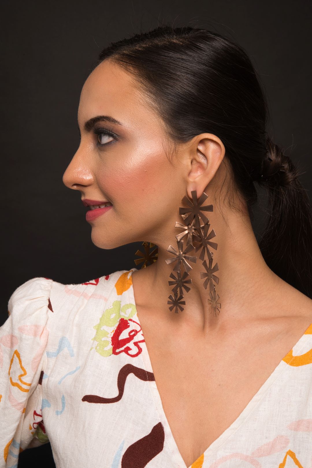 Zoey Pin Wheel Earrings - QUEENS JEWELS