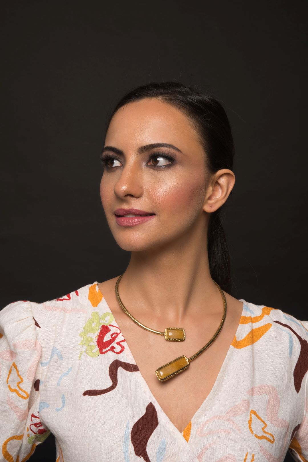 Golden Jaspar Necklace - Adjustable - QUEENS JEWELS