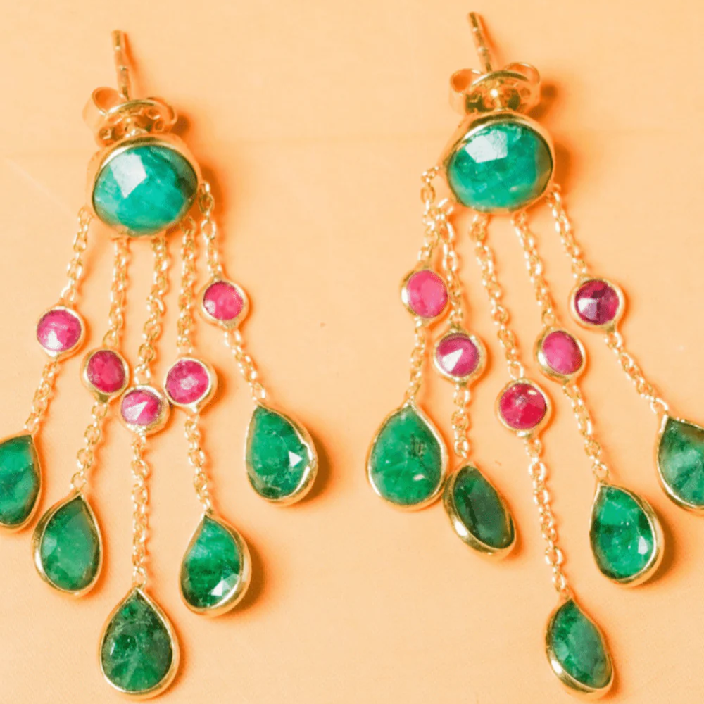 Alizeh Raindrop Earrings - QUEENS JEWELS