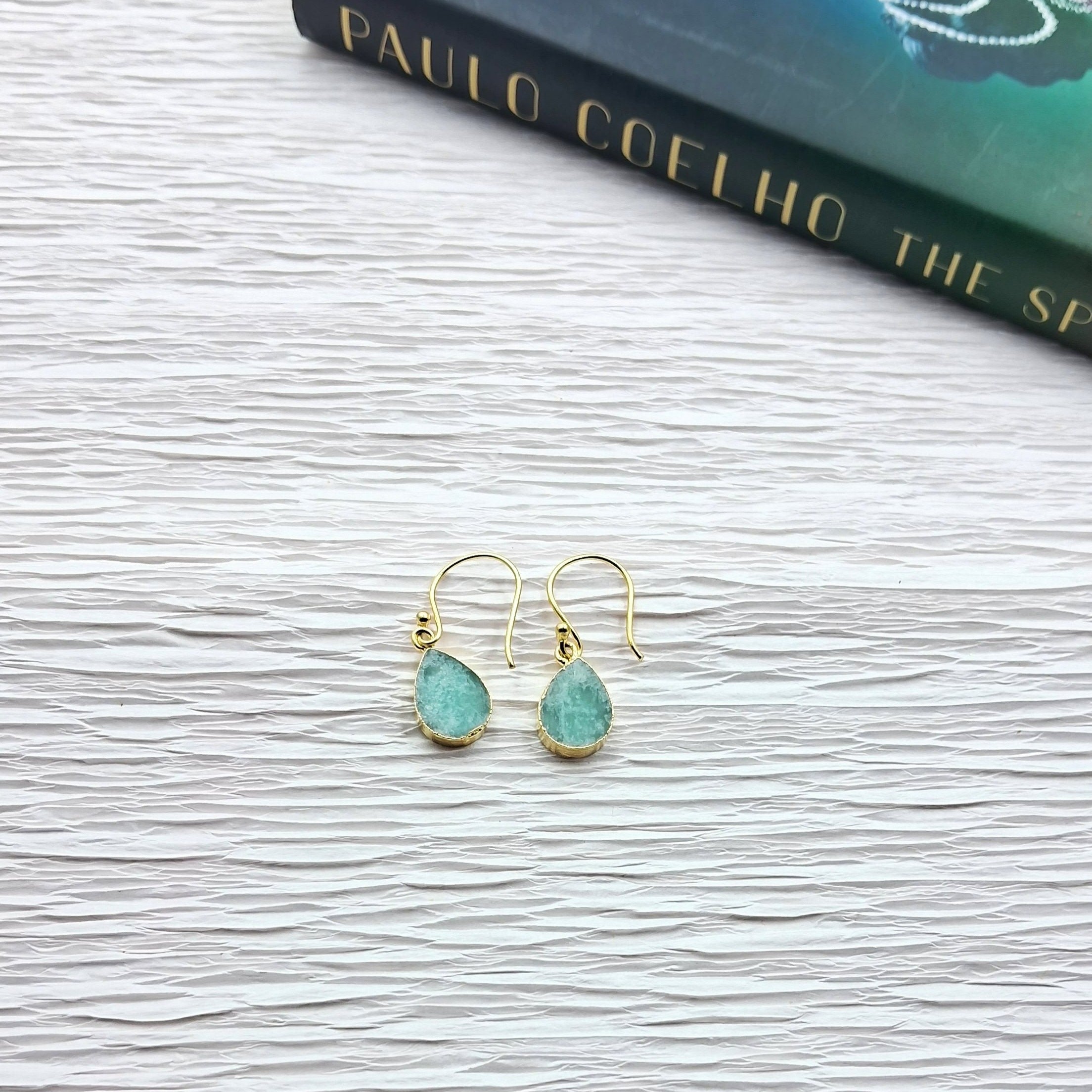 Mohave Droplet Semi Precious Dangler Earrings - QUEENS JEWELS
