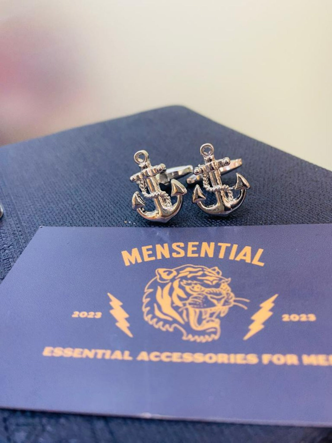 Anchor Silver Plated Cufflinks - QUEENS JEWELS