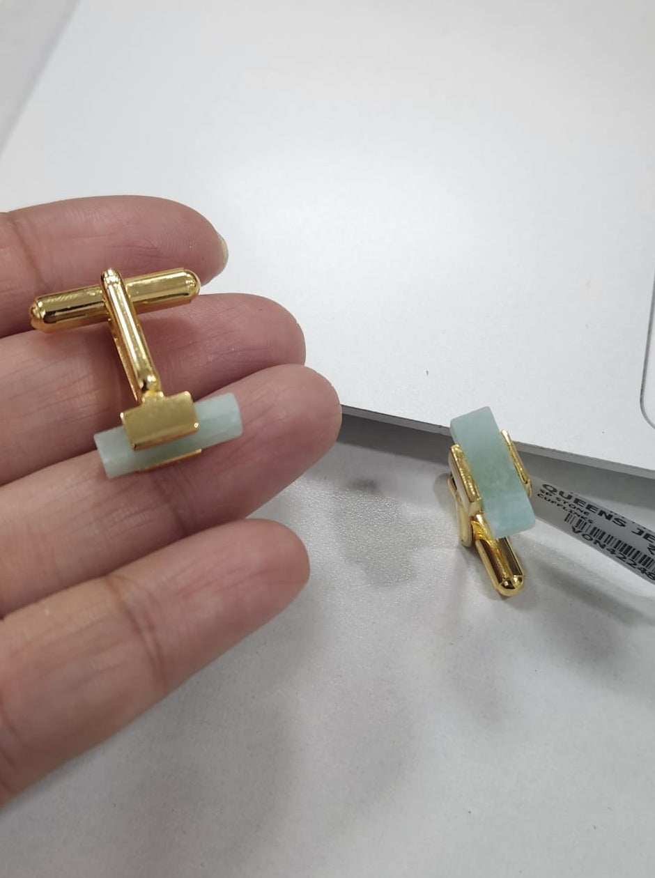 Green Mohave Cufflinks - QUEENS JEWELS