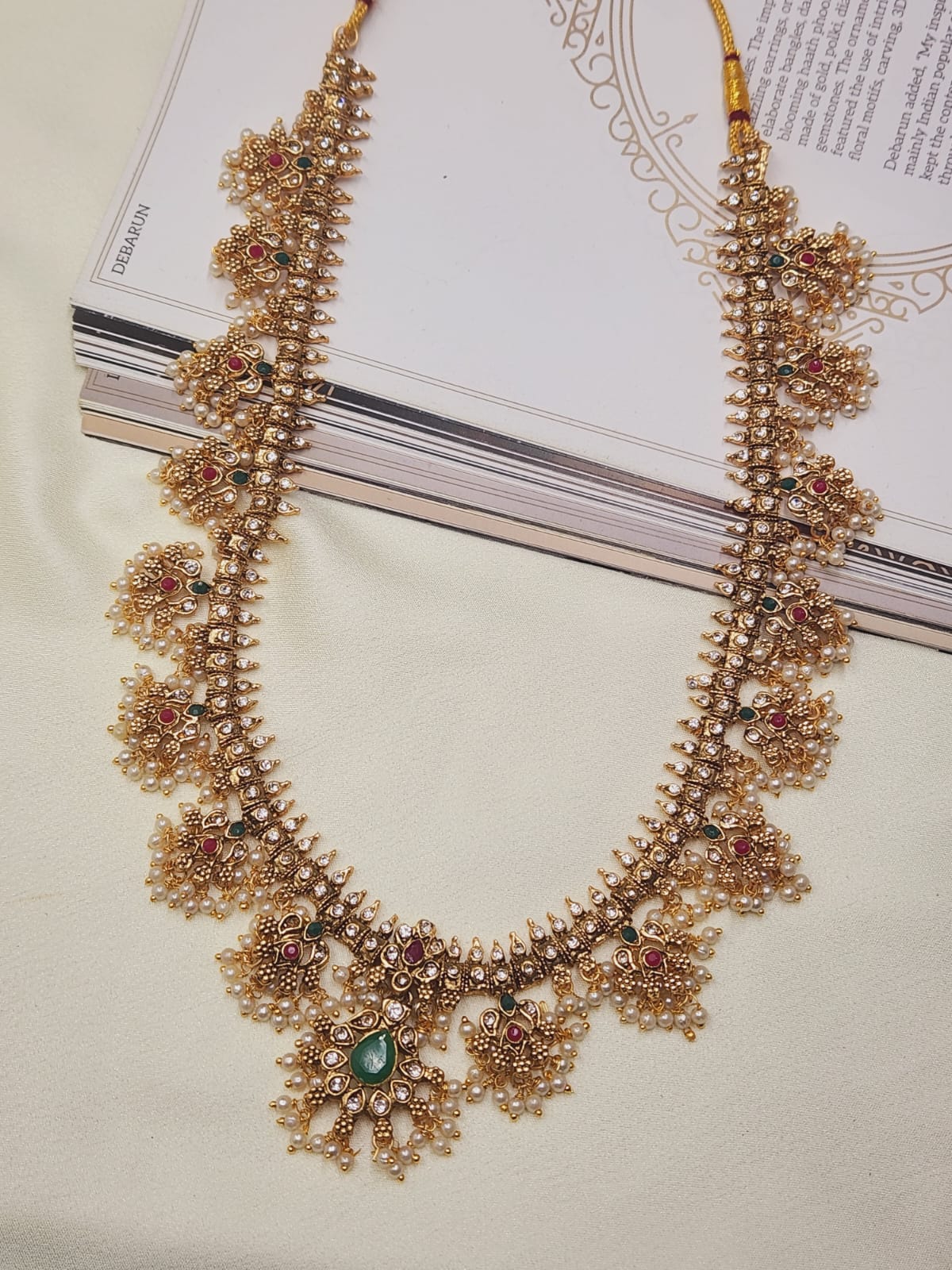 Gota Pusalu Temple Set with Earrings - QUEENS JEWELS