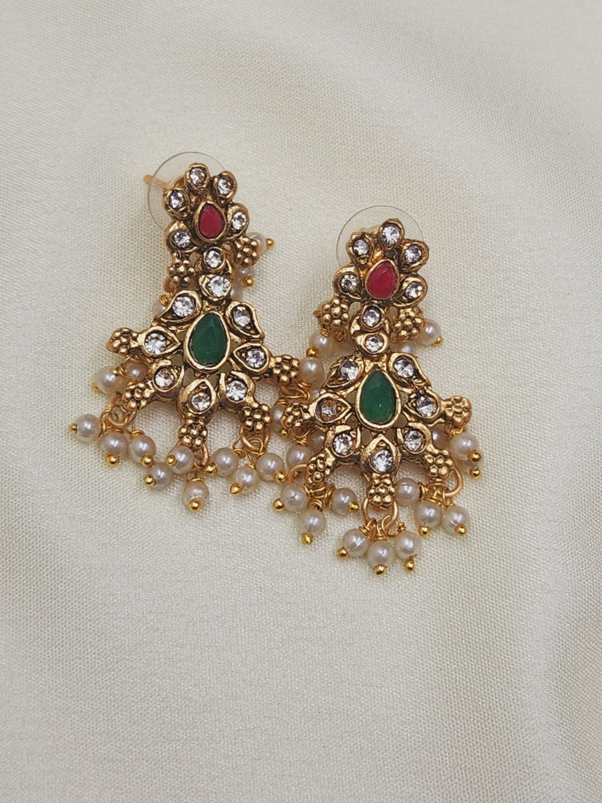 Gota Pusalu Temple Set with Earrings - QUEENS JEWELS