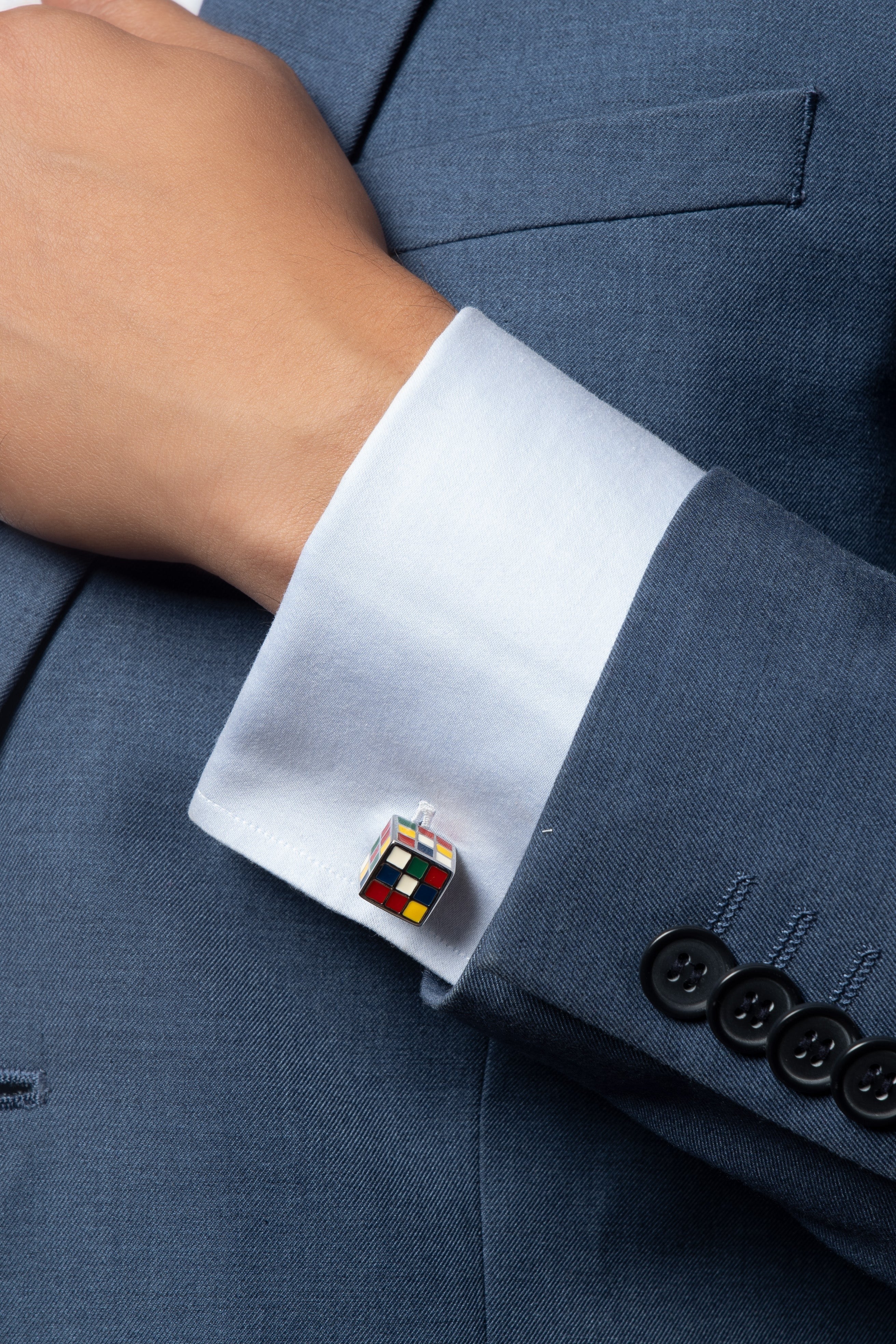 Premium Problem Solving Rubic's cube Cufflinks - QUEENS JEWELS