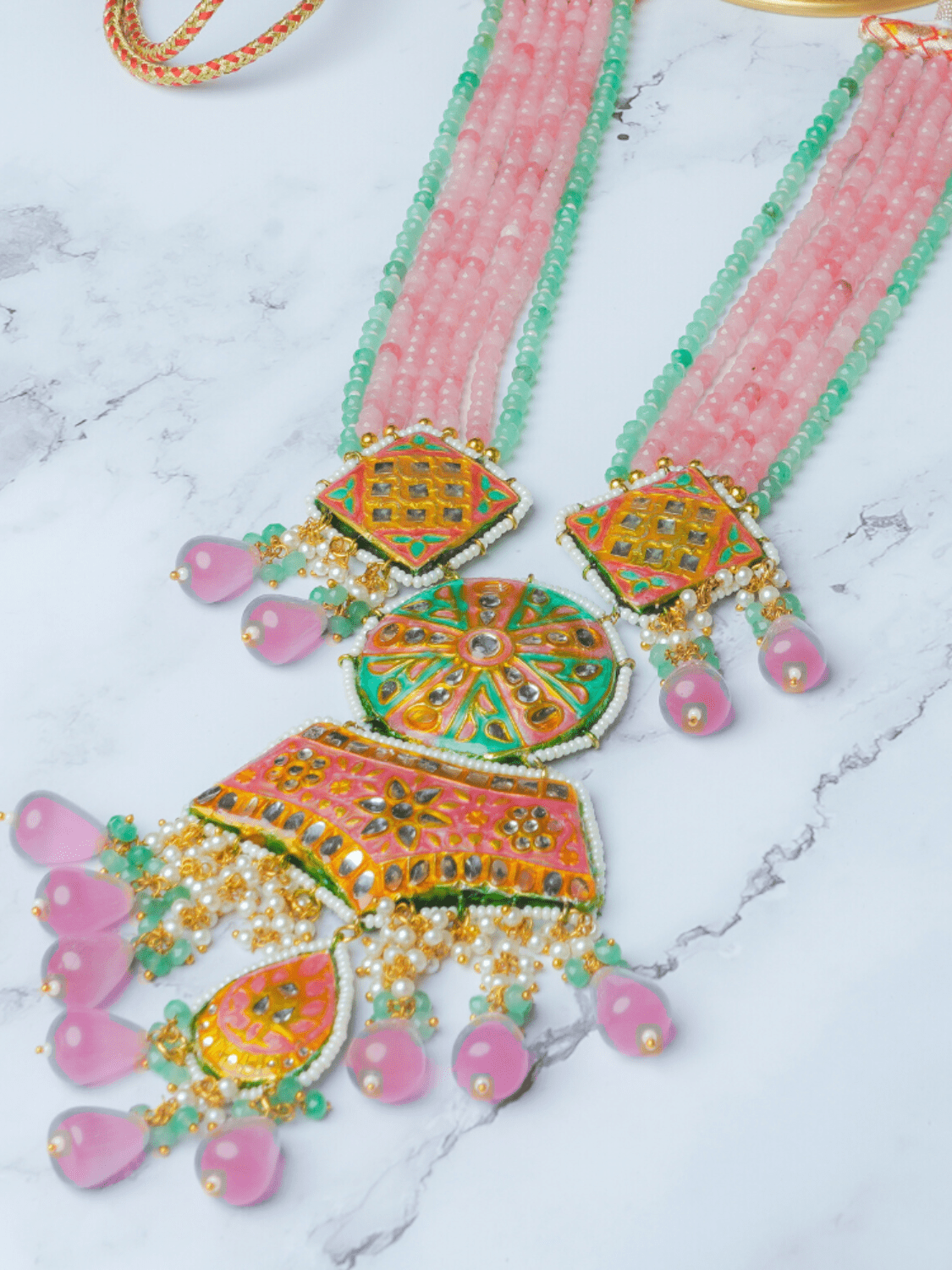 Royal Kundan Haar With Earrings - QUEENS JEWELS