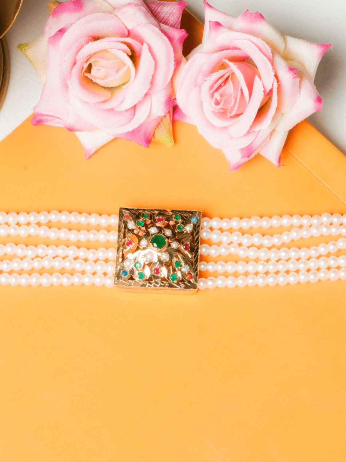 Navratan Square Jadau Choker - QUEENS JEWELS