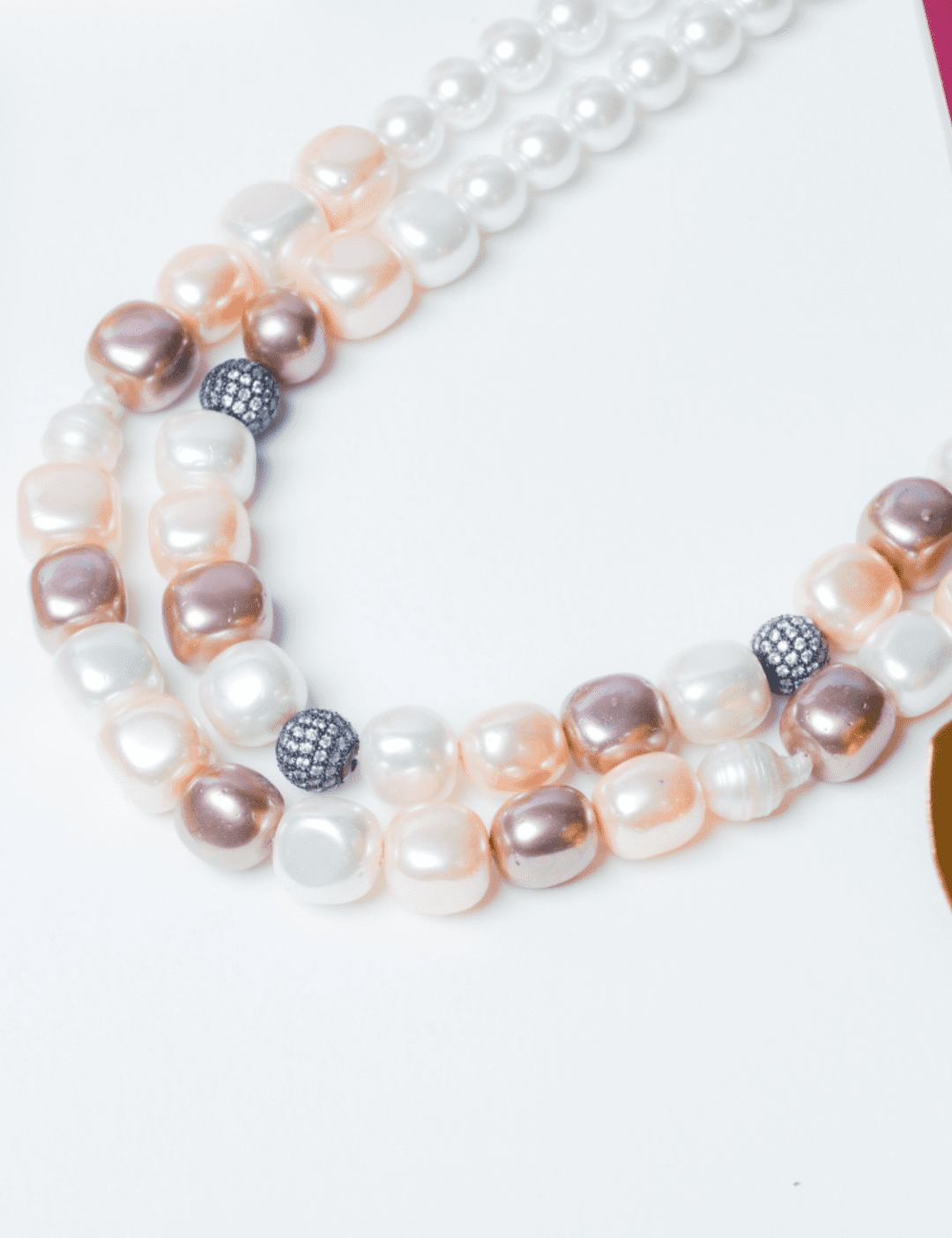 Double Layered Pearl String Necklace - QUEENS JEWELS