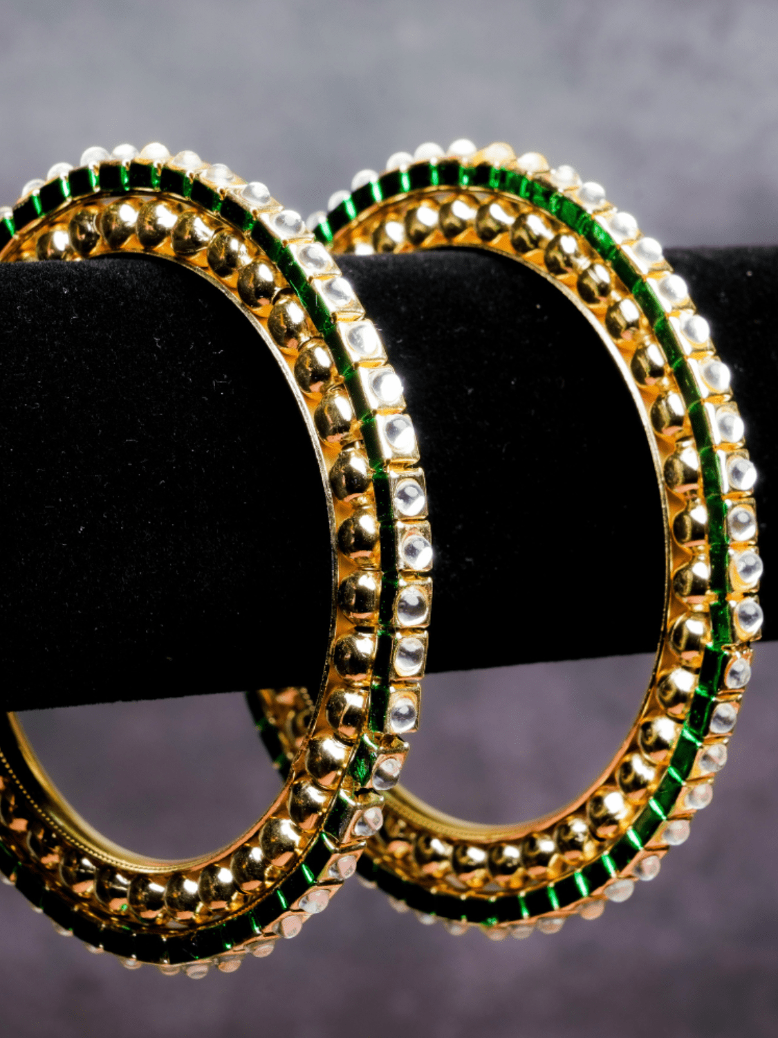 Meenakari Kundan Bangles Pair - QUEENS JEWELS