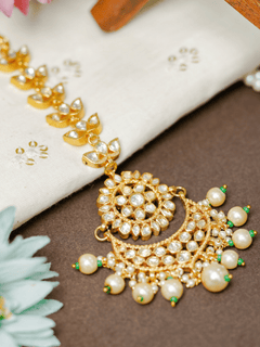 Lipi Kundan and Pearl Maangtikka - QUEENS JEWELS