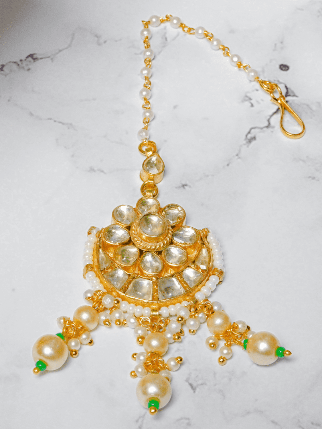 Navi Kundan Maangtikka - QUEENS JEWELS