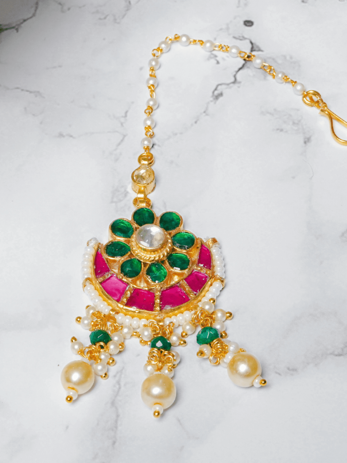 Navi Kundan Maangtikka - QUEENS JEWELS