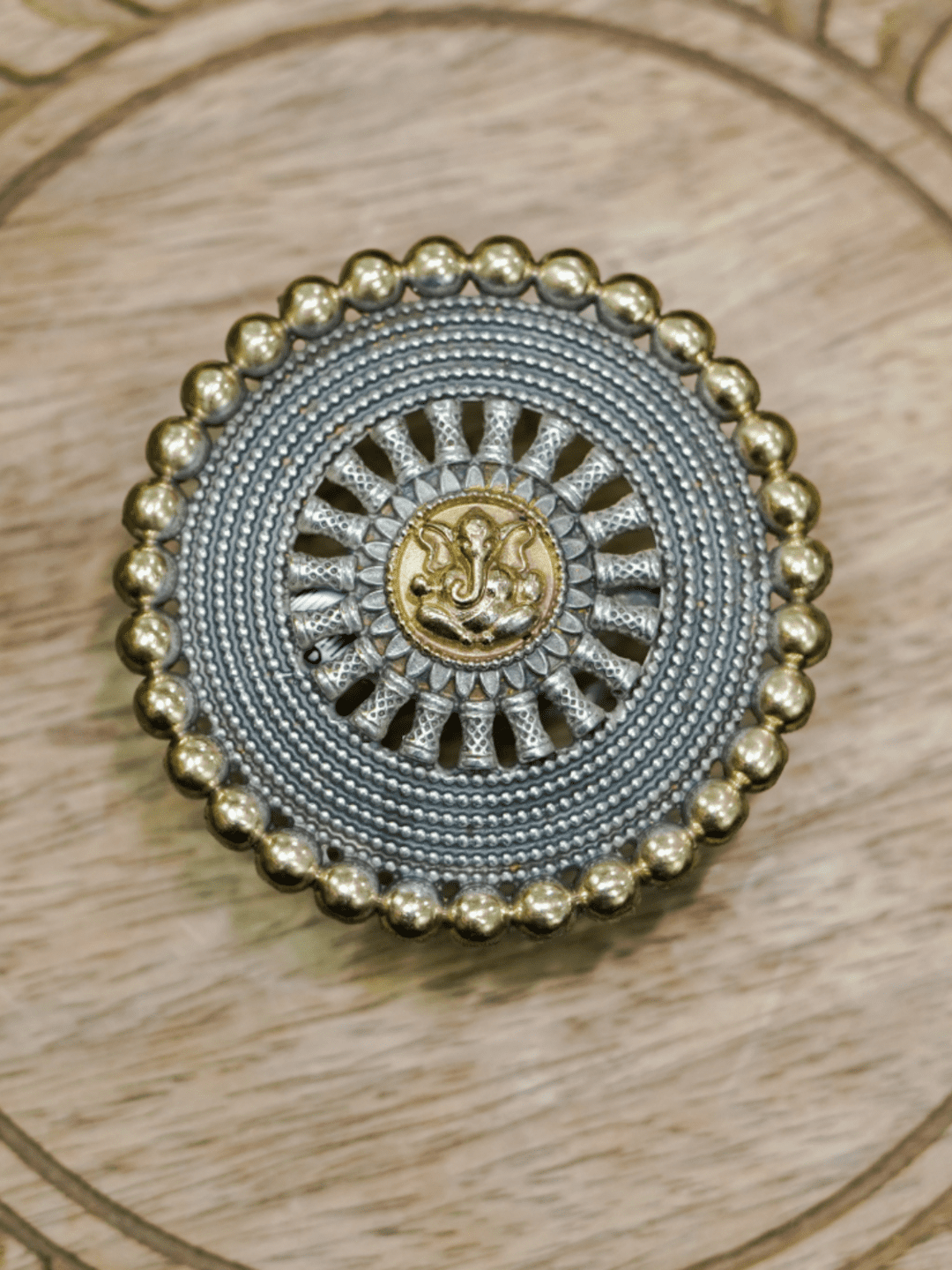 Ganesha Oxidised Statement Ring - QUEENS JEWELS