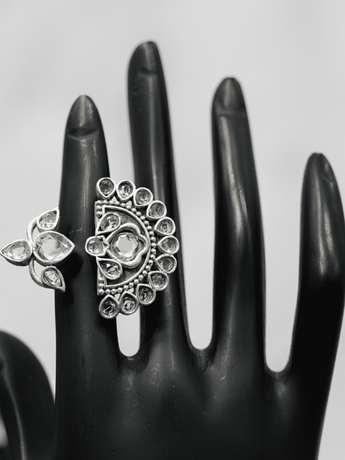 Naisha Primavera Oxidised Ring - QUEENS JEWELS