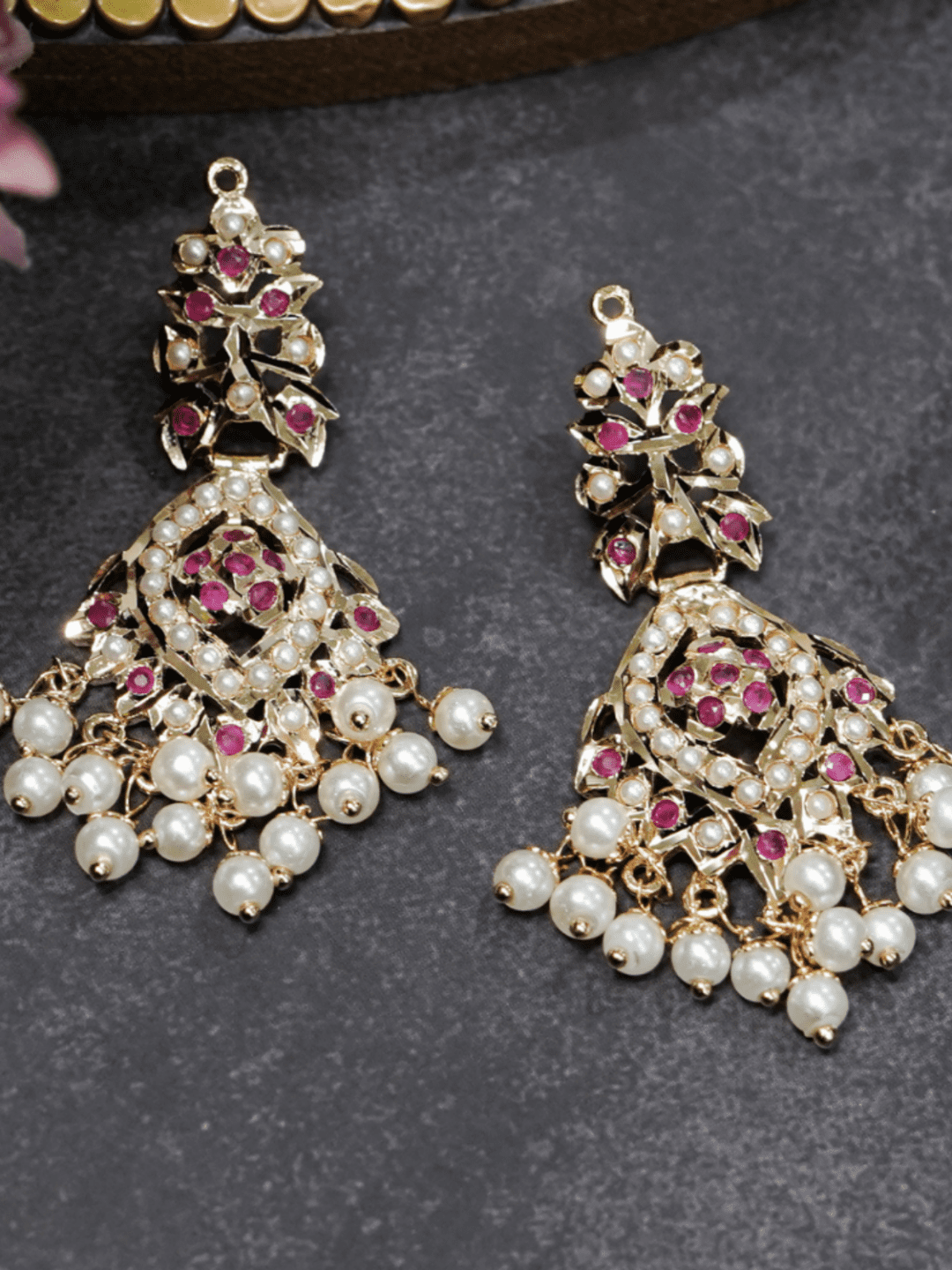 Anya Jadau Earrings - QUEENS JEWELS