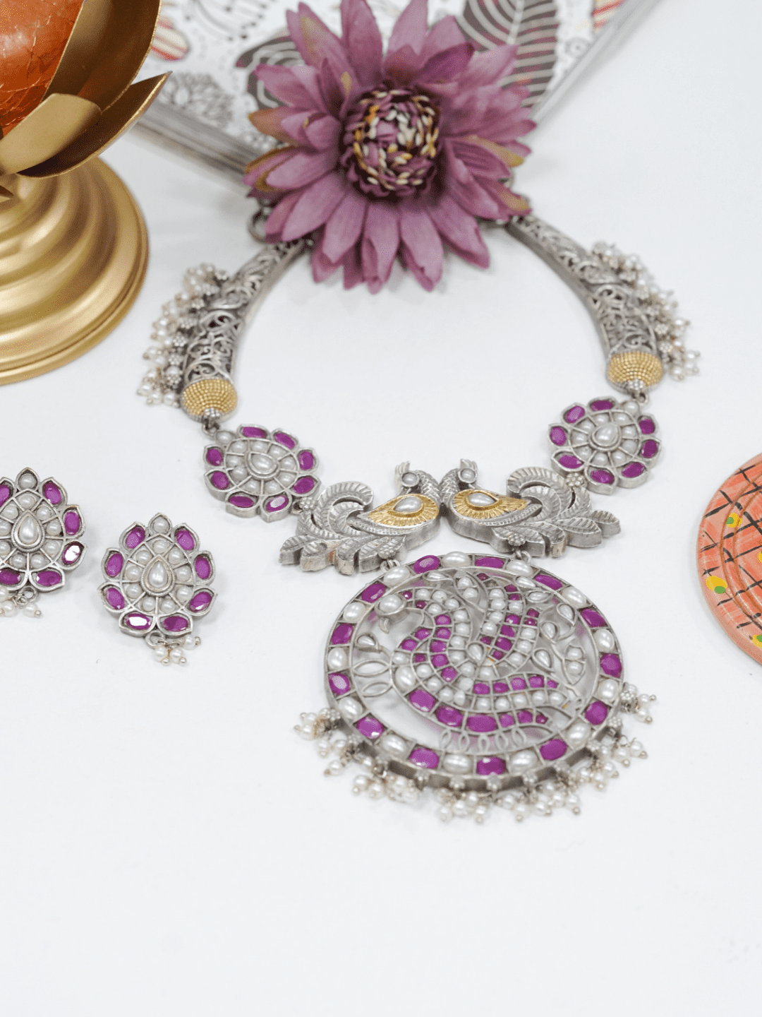 Adya Tribal Necklace Set - QUEENS JEWELS