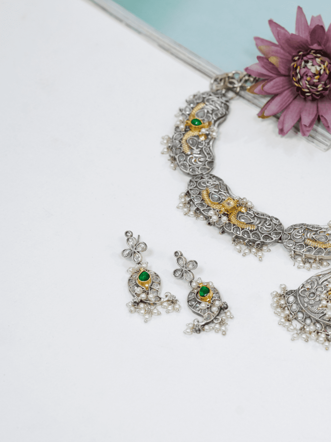 Falak Tribal Necklace Set - QUEENS JEWELS