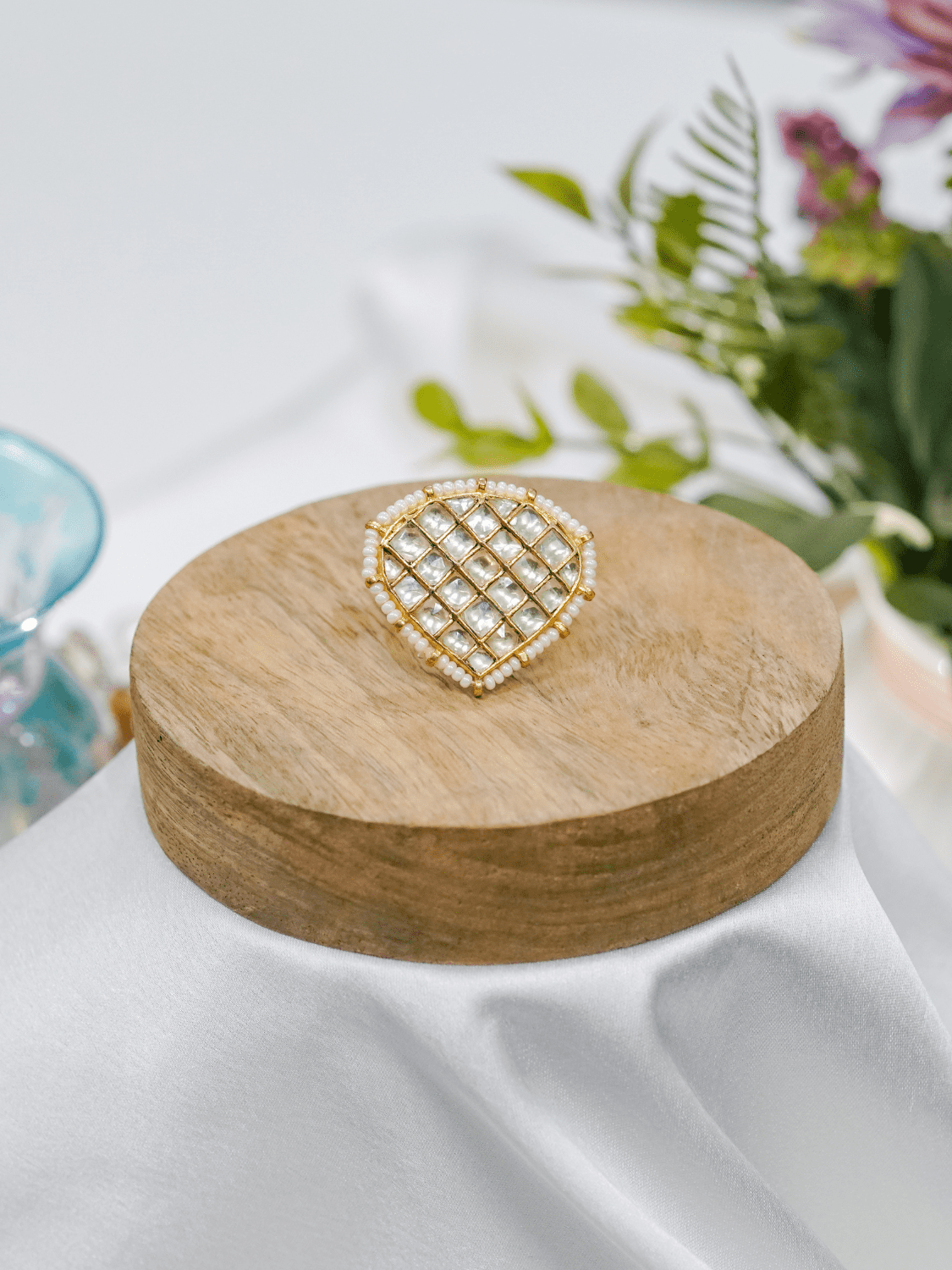 Kundan Heart Ring - QUEENS JEWELS