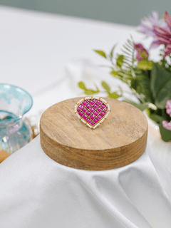 Kundan Heart Ring - QUEENS JEWELS