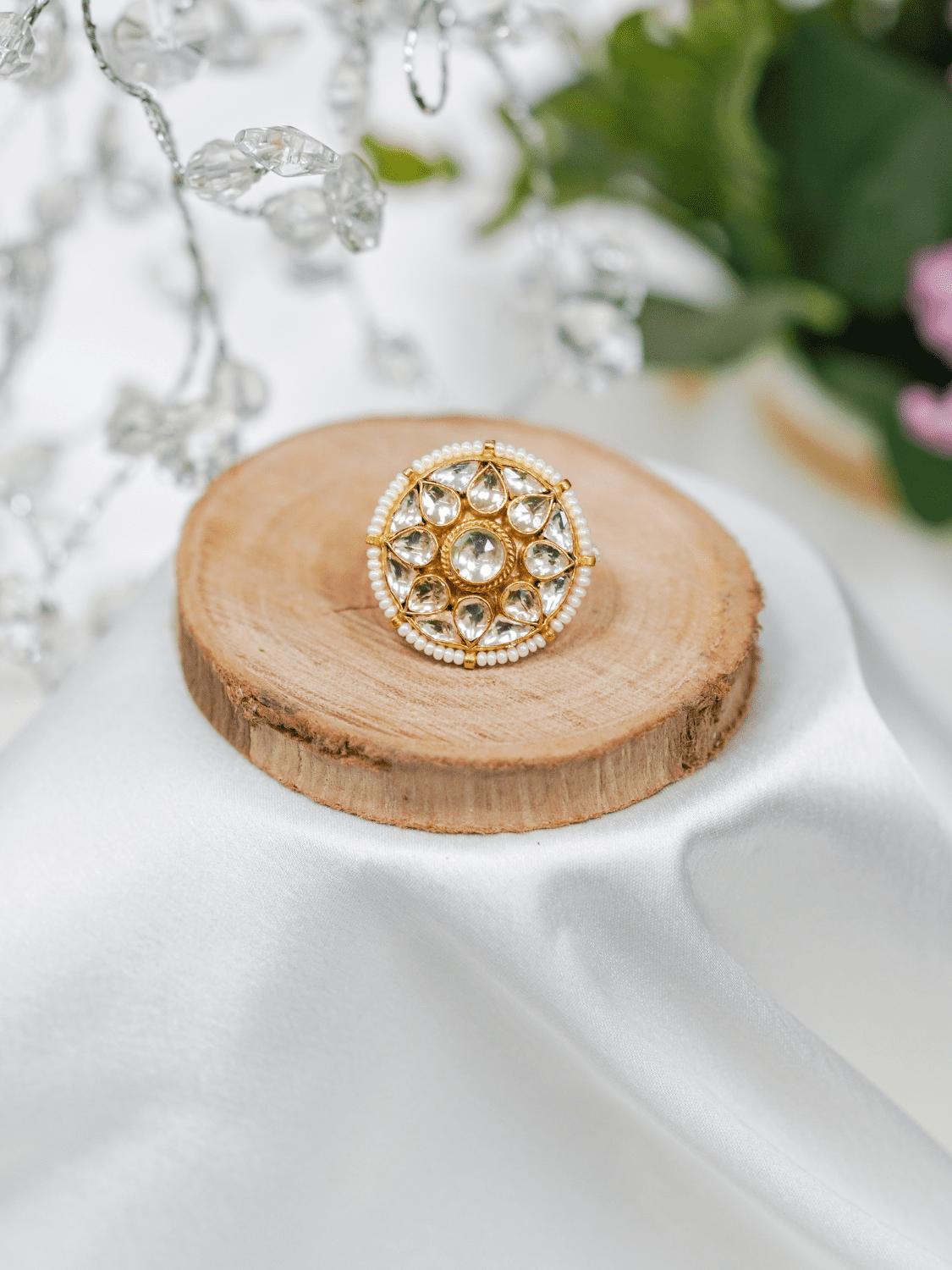 Primavera  Kundan Ring - QUEENS JEWELS