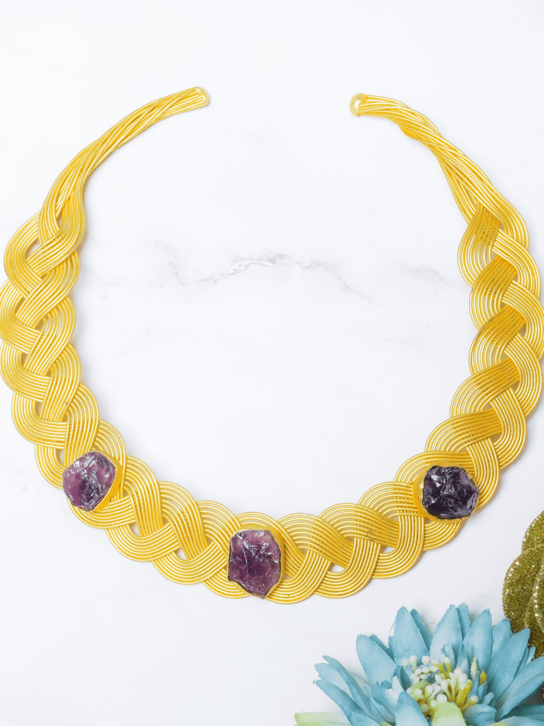 Amethyst Trio Choker Body Chain