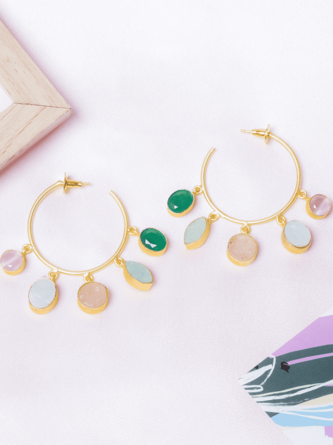 Flora Round Hoops - QUEENS JEWELS