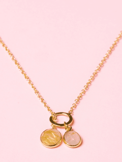 Dual Rutile Pendant Necklace - QUEENS JEWELS