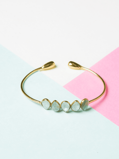 Multi Stone Gold Plated Bracelet - QUEENS JEWELS