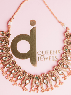 Temple Choker Set With Earrings - QUEENS JEWELS