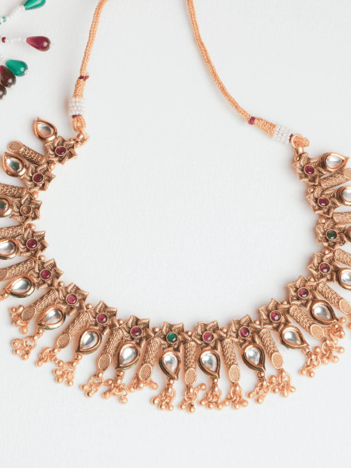 Temple Choker Set With Earrings - QUEENS JEWELS