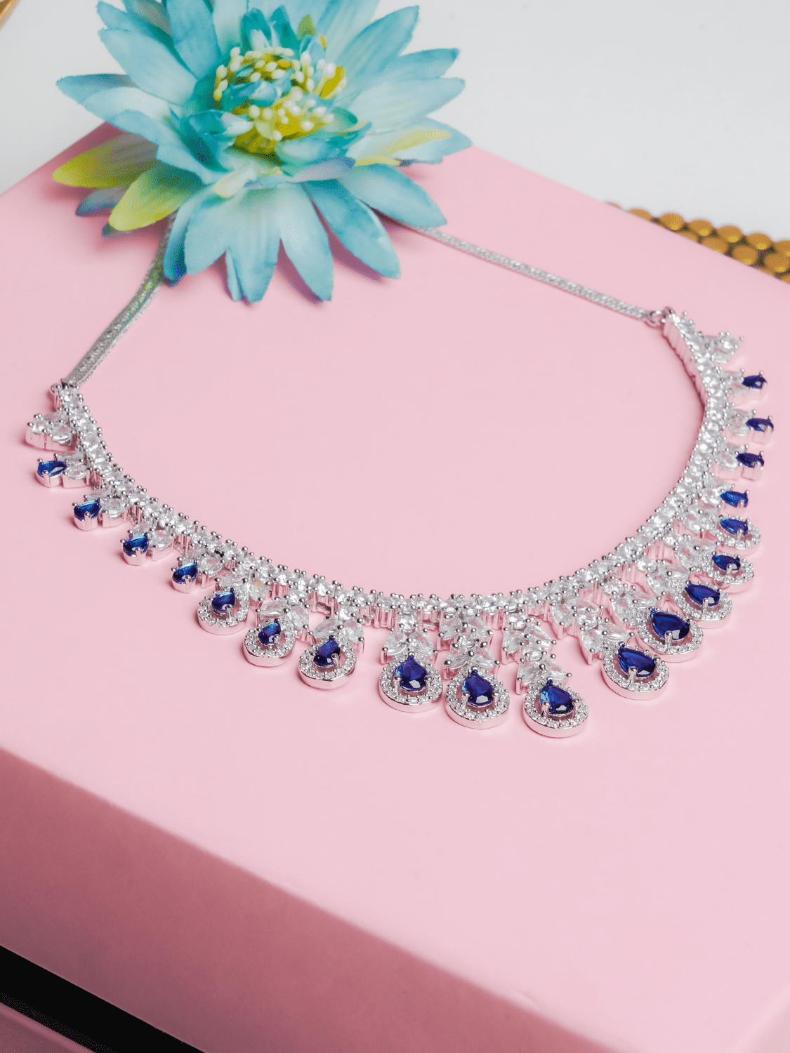 American diamond choker necklace on sale