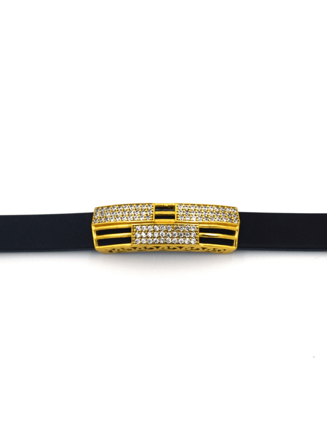 Flash Black & Gold Toned Bracelet - QUEENS JEWELS