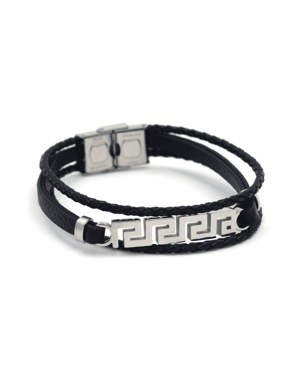 Pseudo Leather Wrap Around Bracelet - QUEENS JEWELS