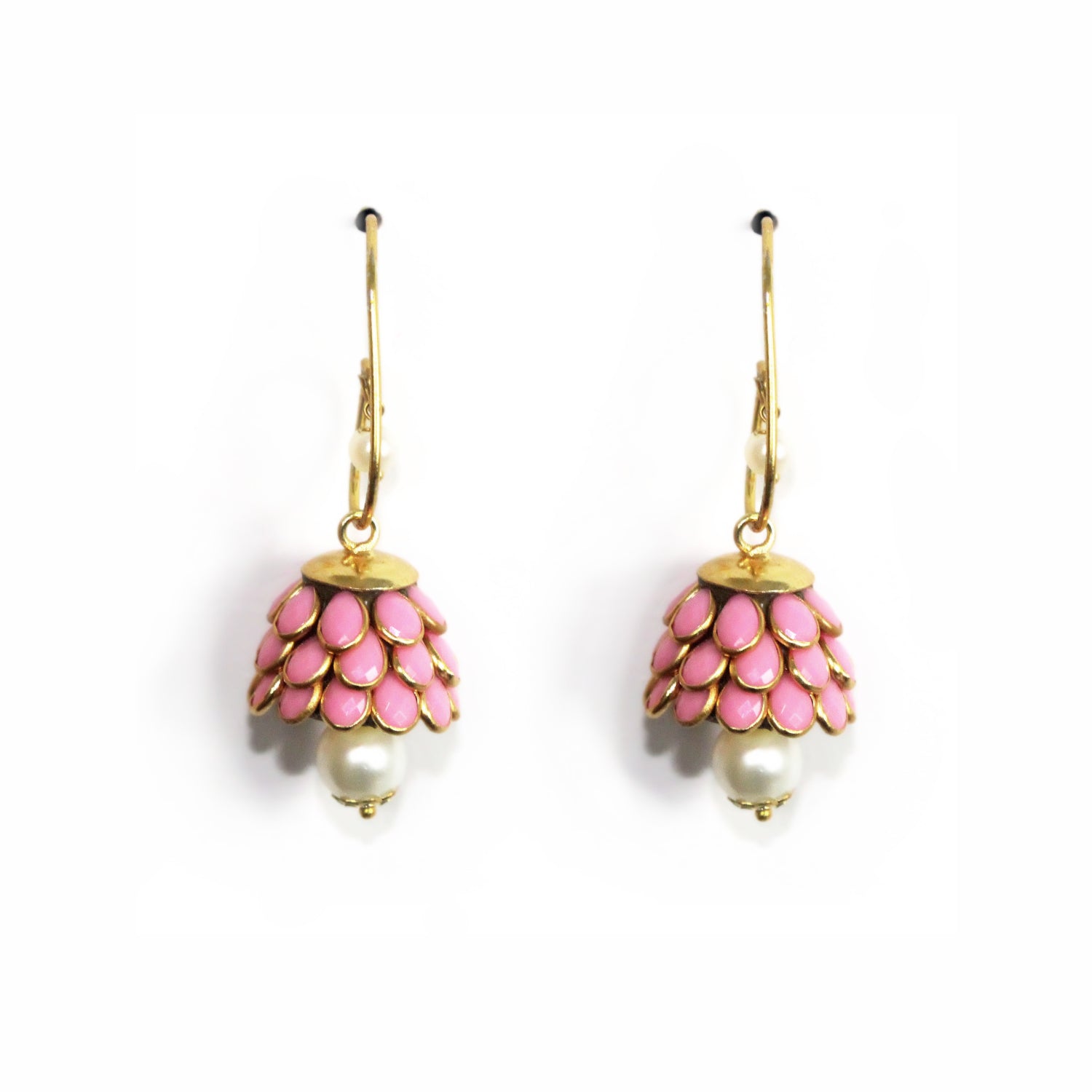 Anika Pachi Jhumka Earrings - QUEENS JEWELS