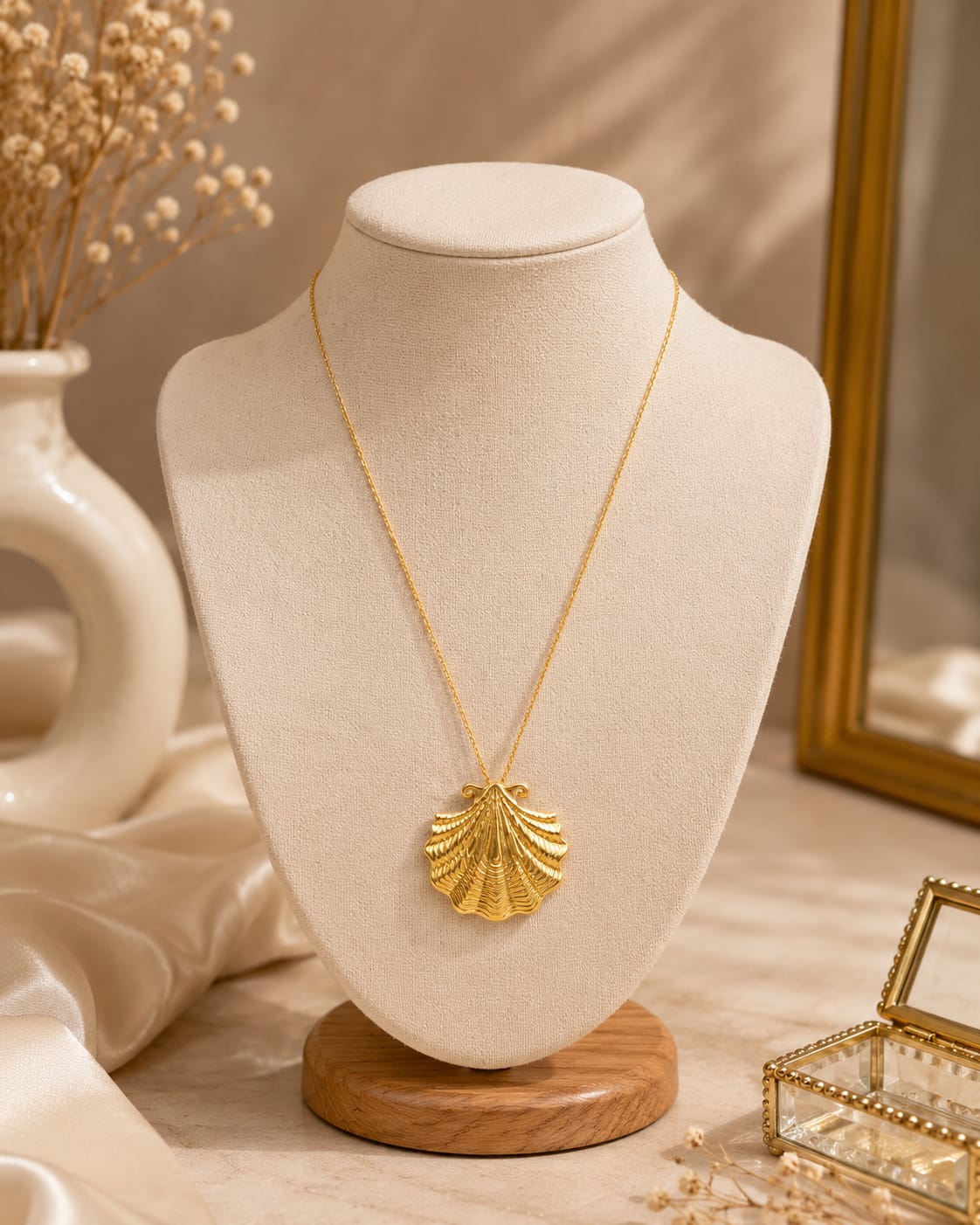 Gold Plated Seashell Pendant
