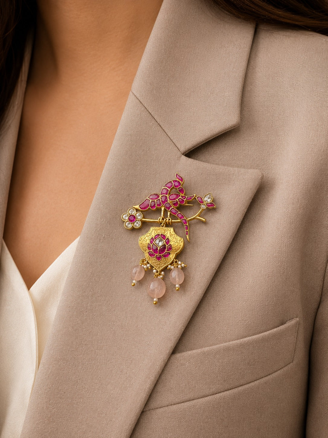 Gulnaar Bird Brooch