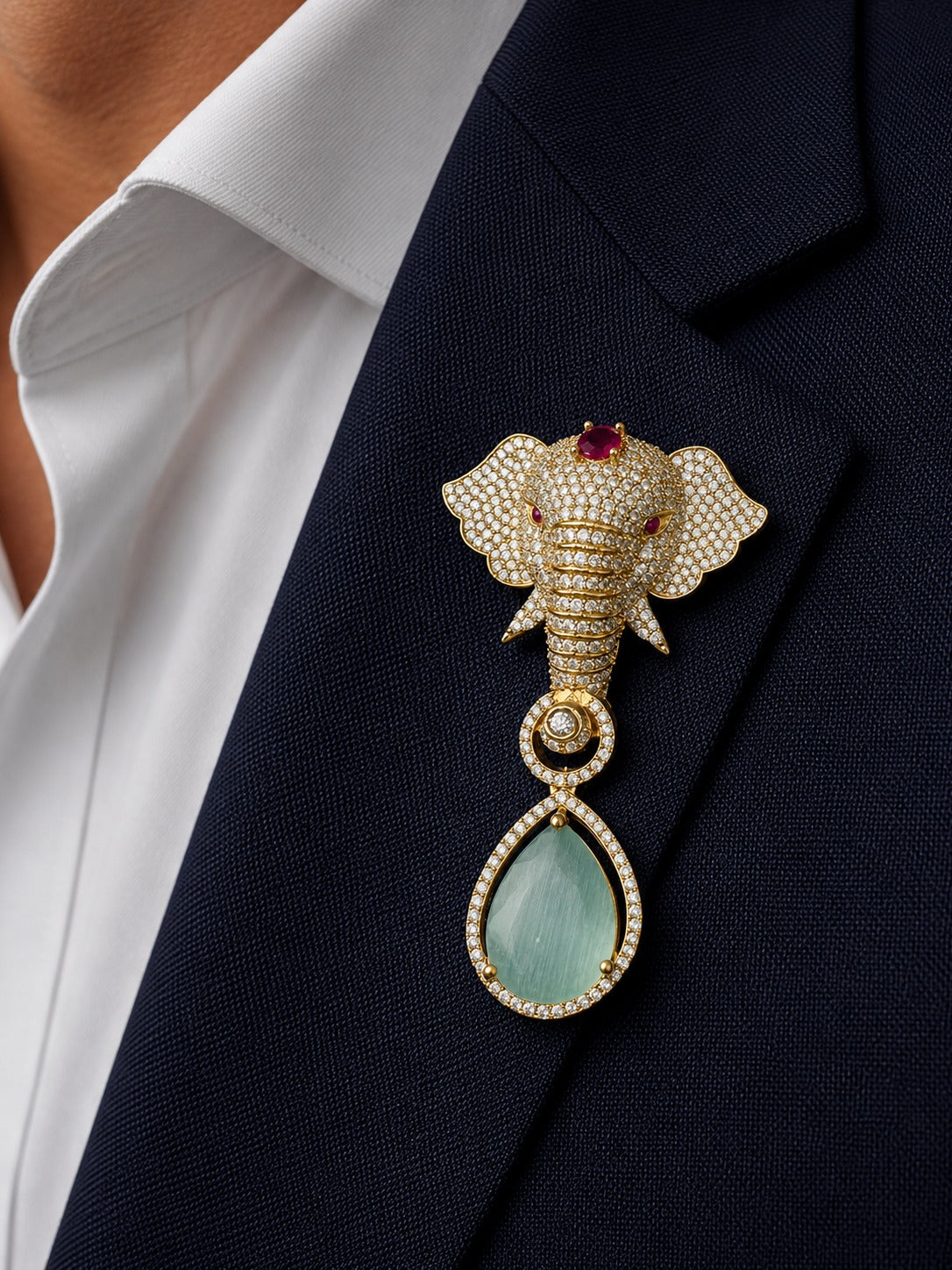Elephant Grace Brooch