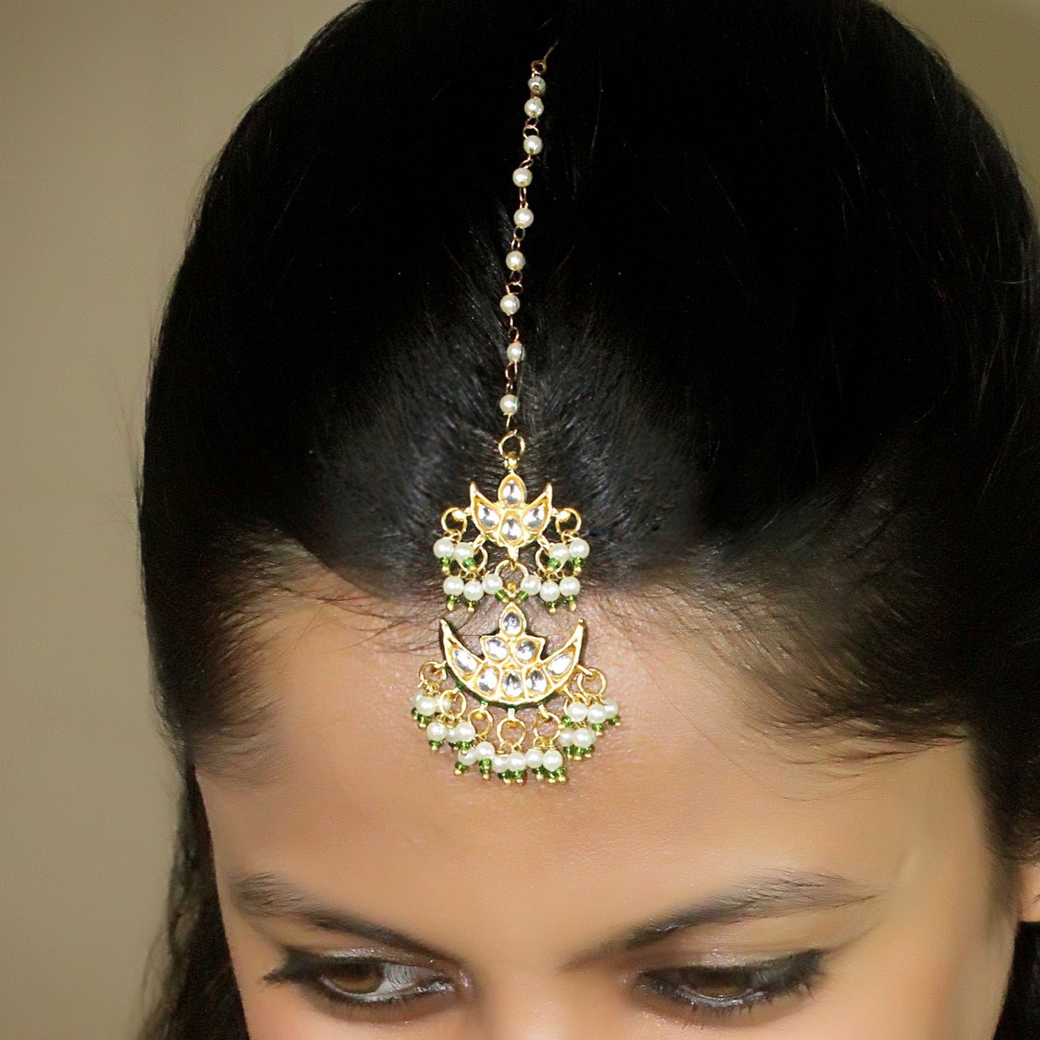 Ariana Kundan Maangtikka - QUEENS JEWELS 