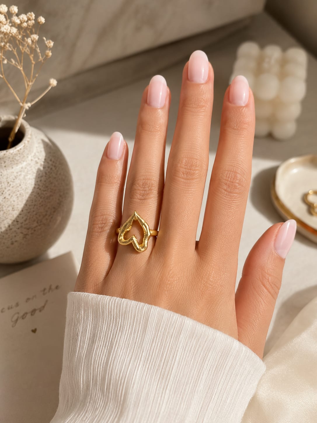 Gold Plated Heart Earring