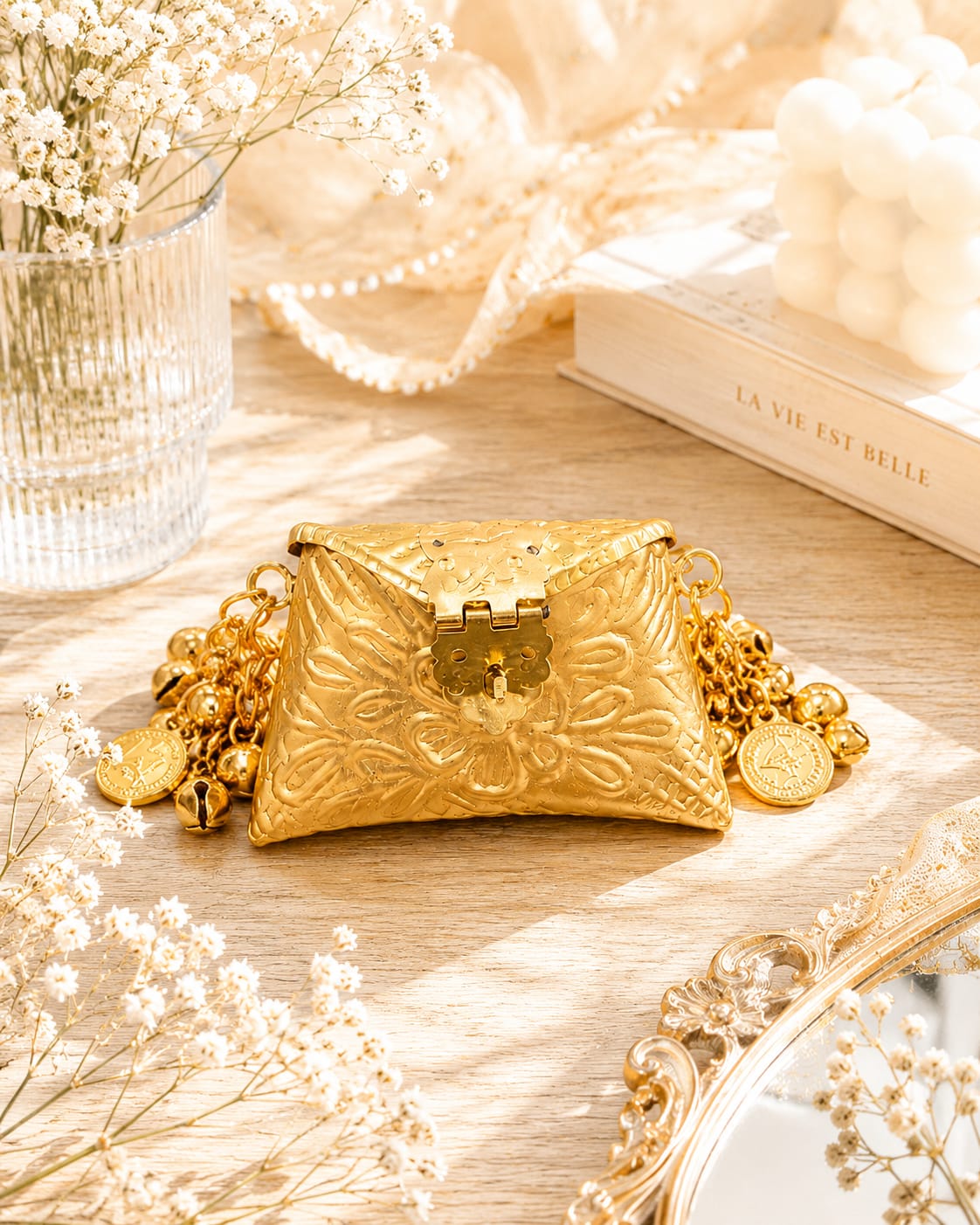 Mini Metallic Coin Purse- Golden