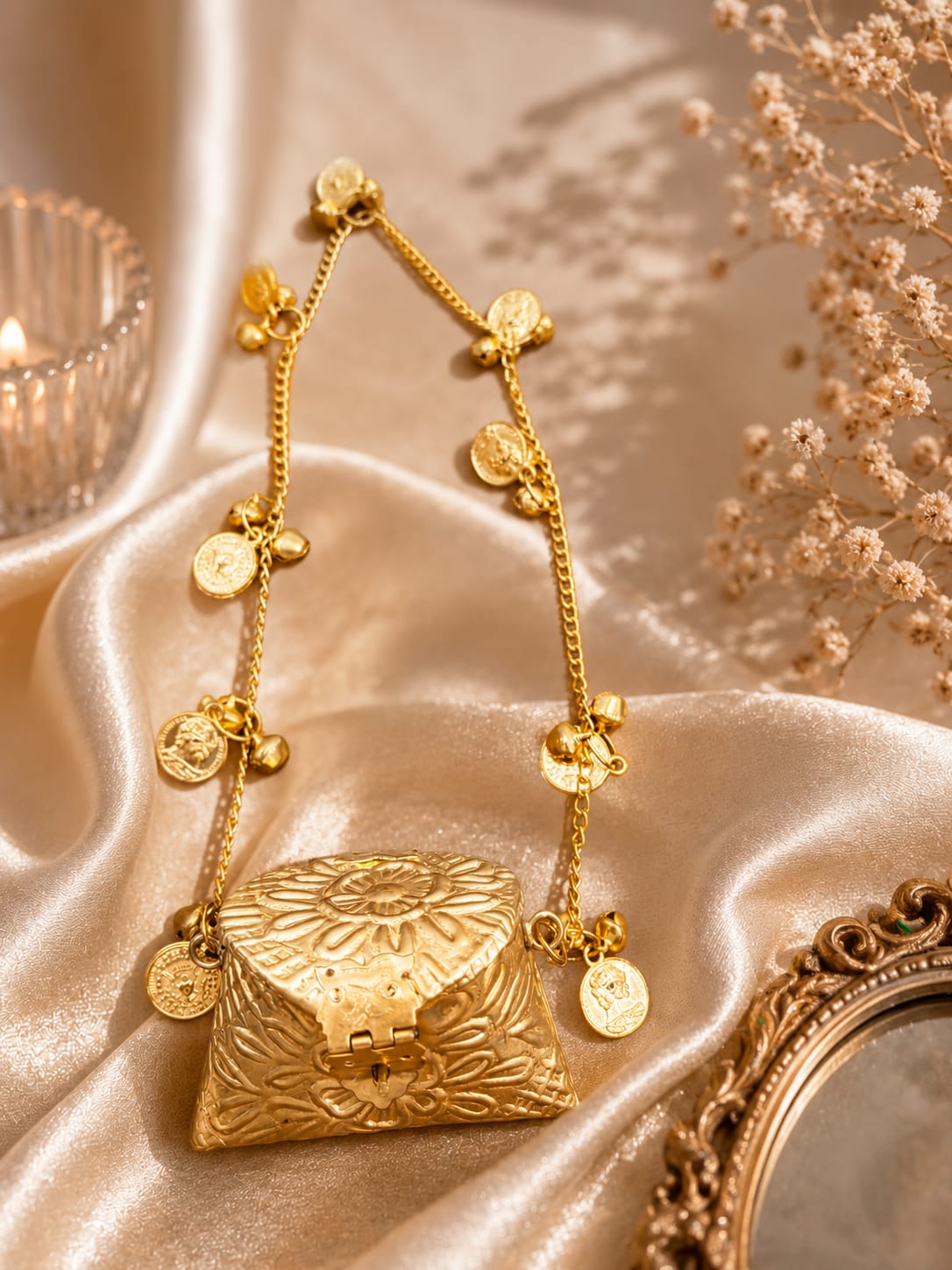 Mini Metallic Coin Purse- Golden