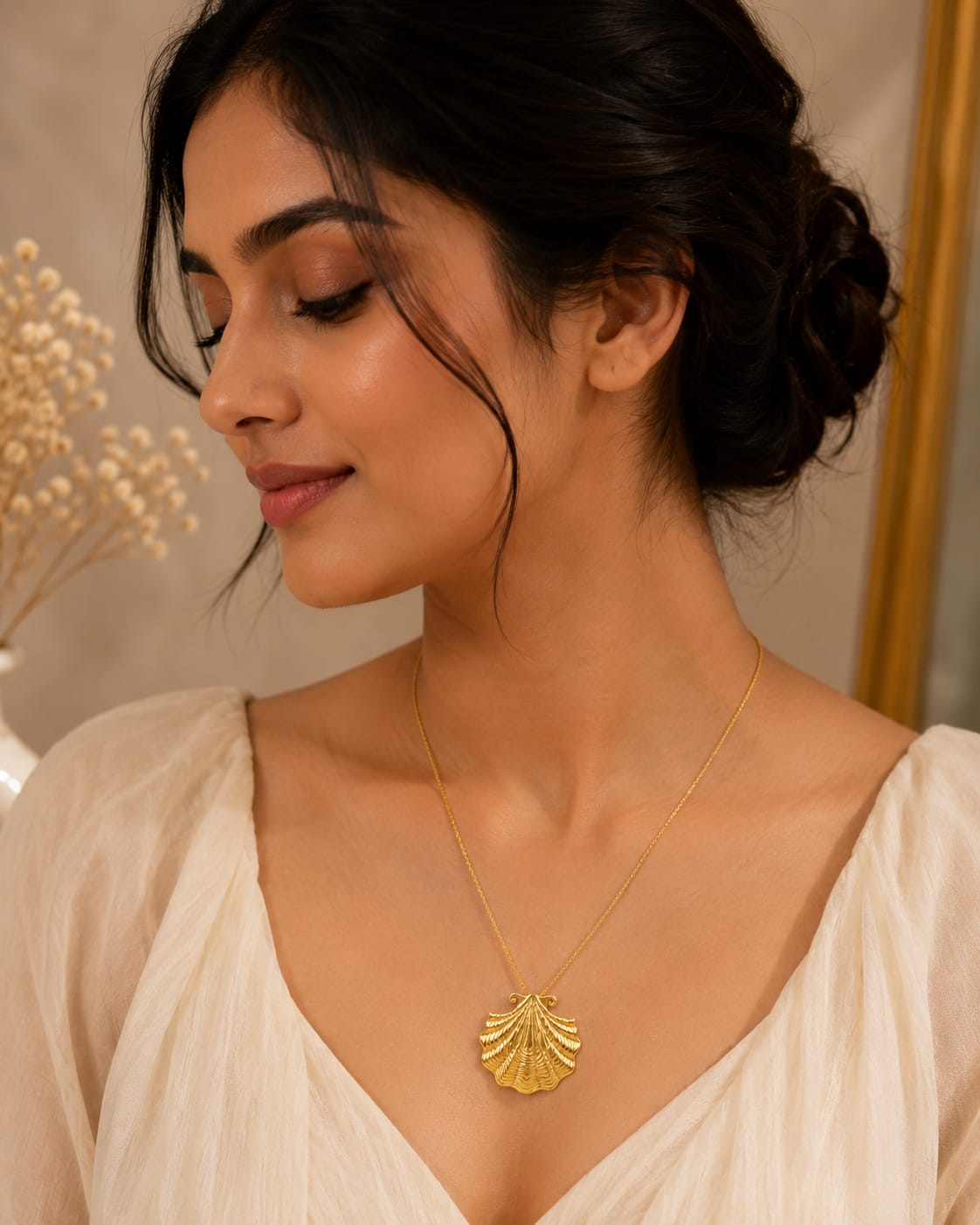 Gold Plated Seashell Pendant
