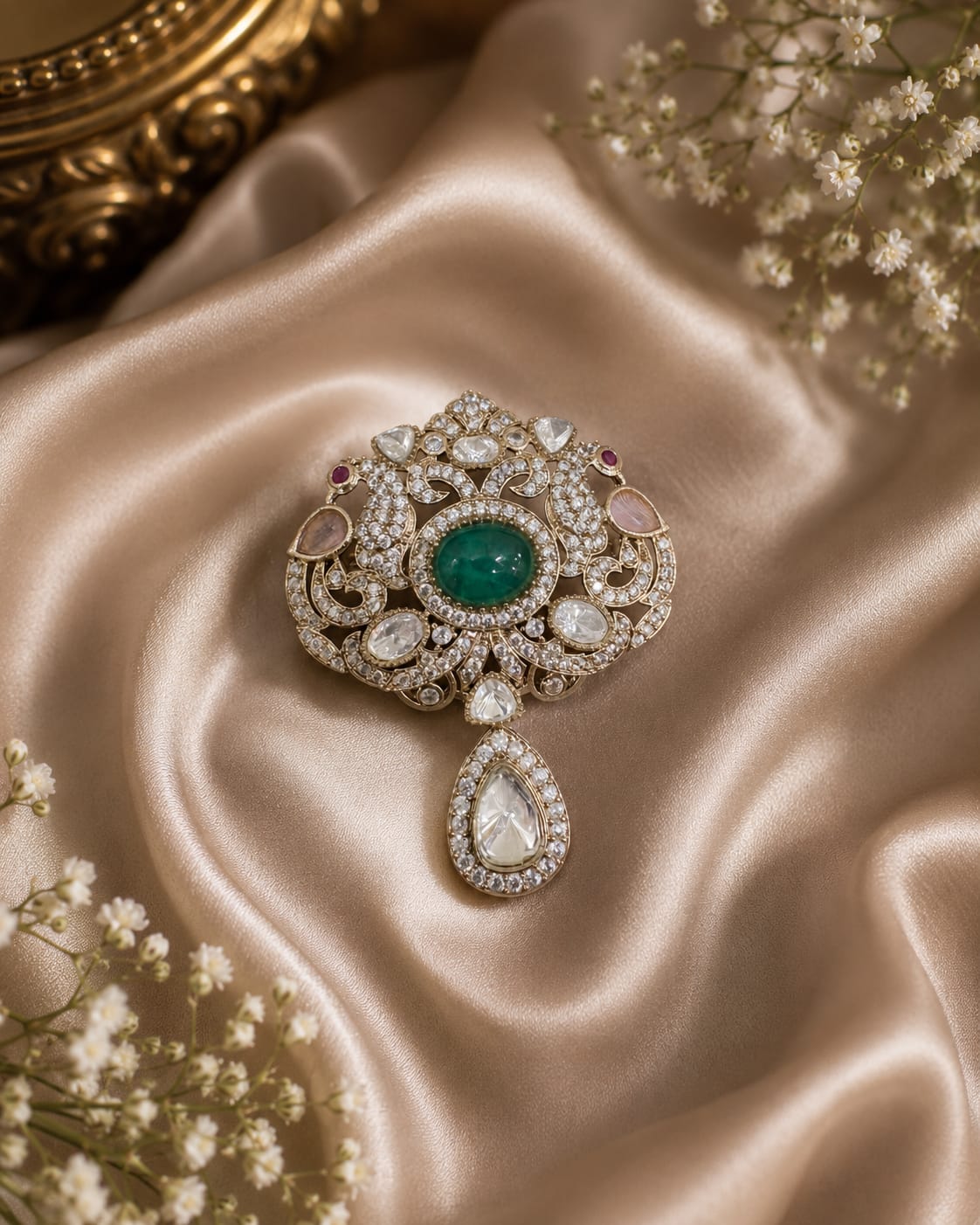 Royal Emerald  Brooch
