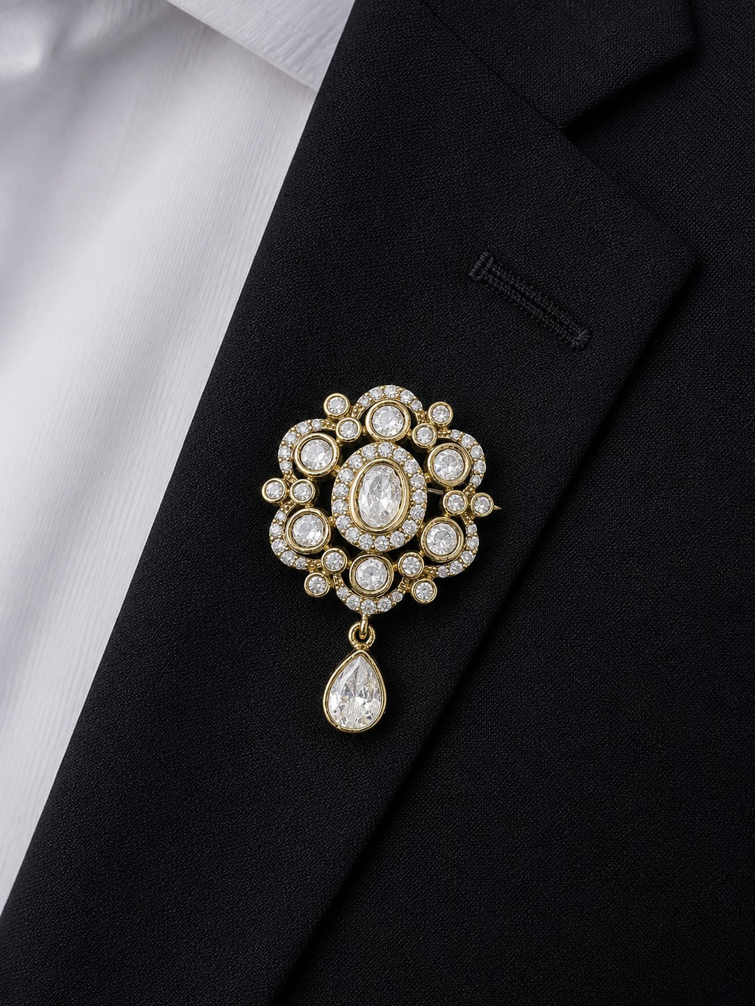 Golden Crest Brooch
