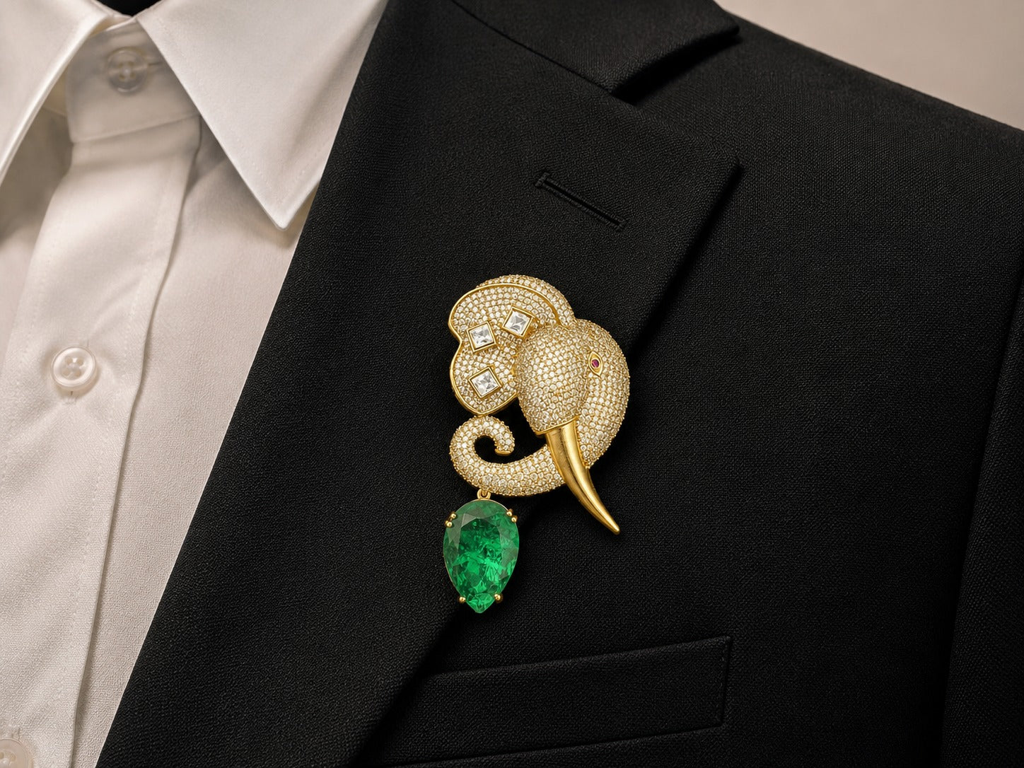 Vintage Royal Elephant Brooch