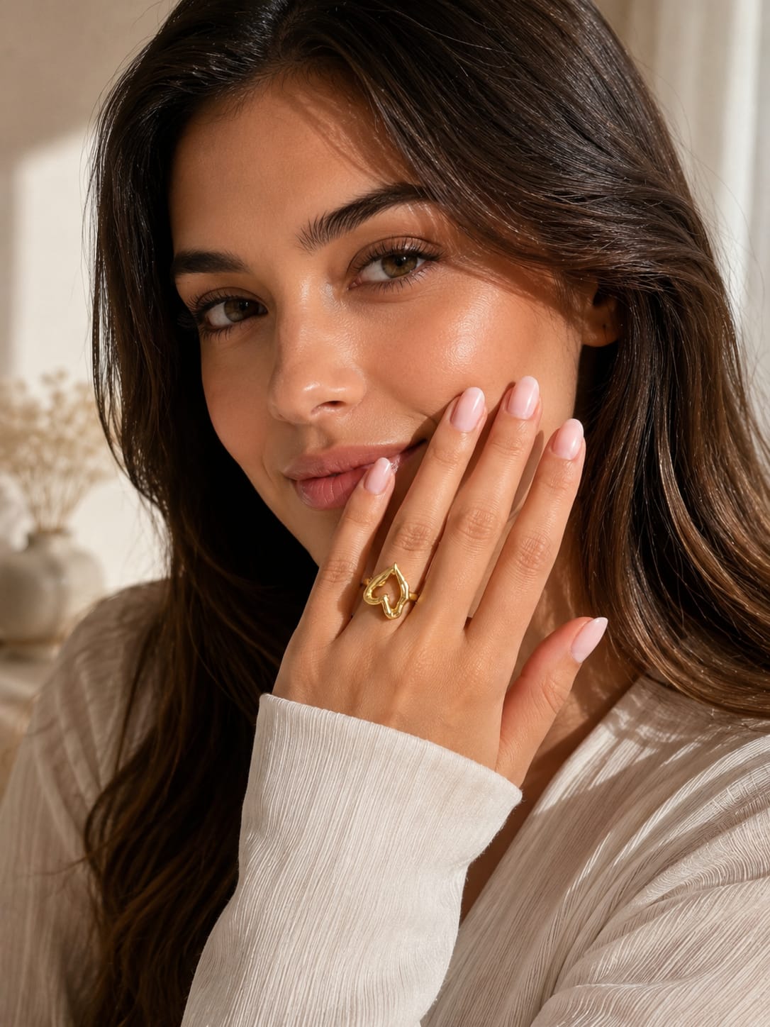 Gold Plated Heart Earring