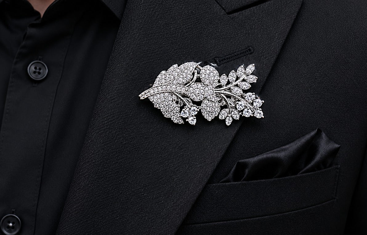 Floral Crystal Brooch