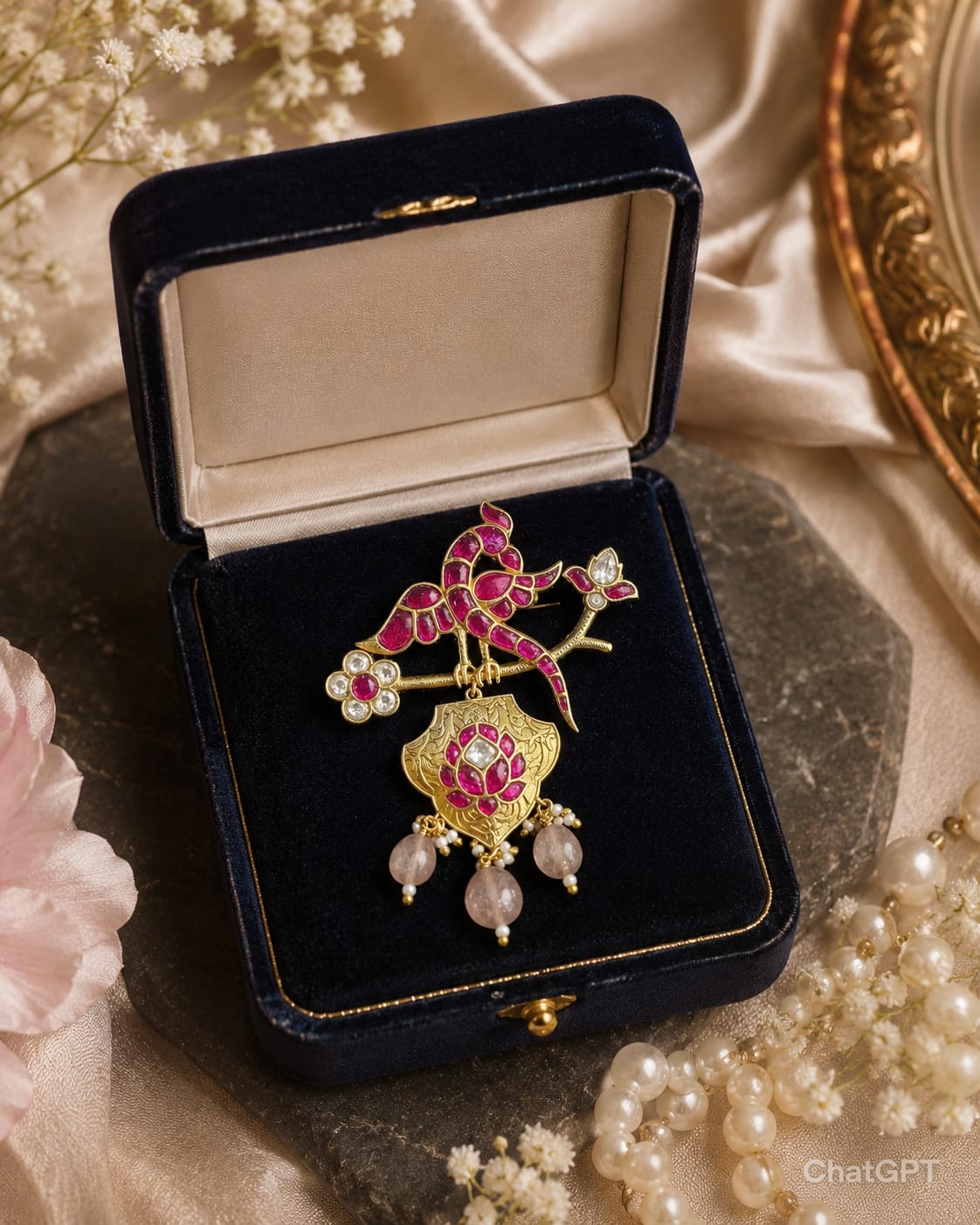 Gulnaar Bird Brooch