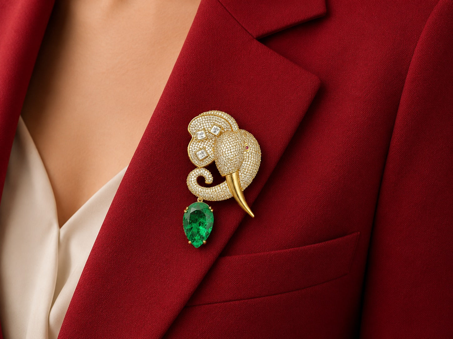 Vintage Royal Elephant Brooch